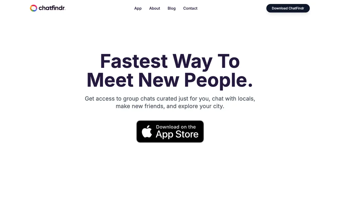 Launch site of a social app